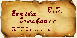 Borika Drašković vizit kartica